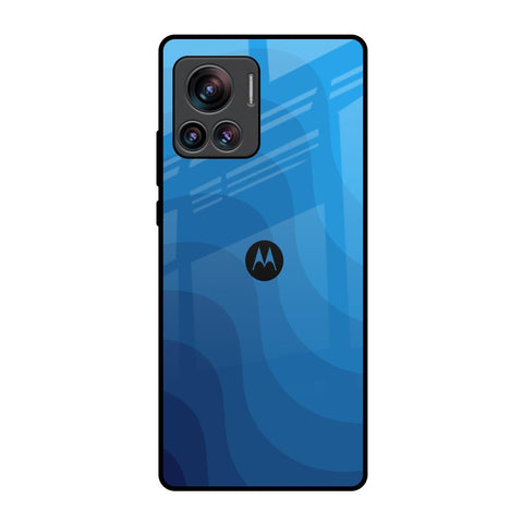 Blue Wave Abstract Motorola Edge 30 Ultra Glass Back Cover Online