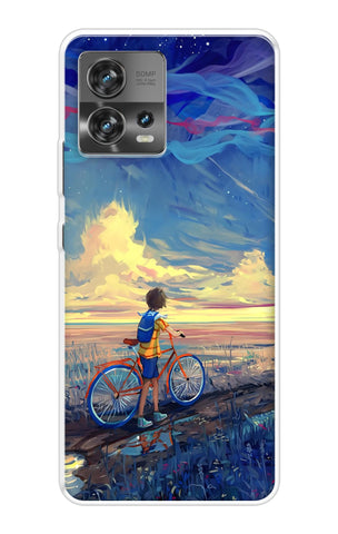 Riding Bicycle to Dreamland Motorola Edge 30 Fusion Back Cover