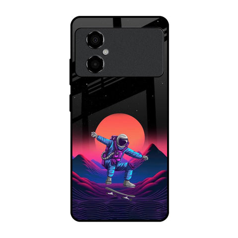 Retro Astronaut Poco M4 5G Glass Back Cover Online