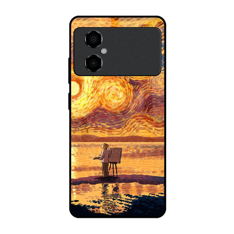 Sunset Vincent Poco M4 5G Glass Back Cover Online