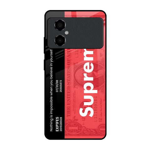 Supreme Ticket Poco M4 5G Glass Back Cover Online