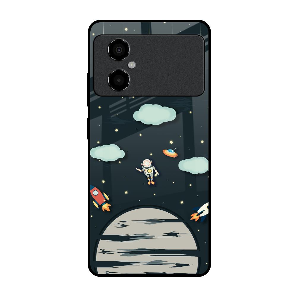 Astronaut Dream Poco M4 5G Glass Back Cover Online