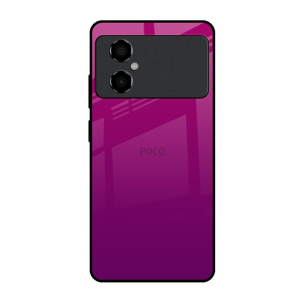 Magenta Gradient Poco M4 5G Glass Back Cover Online