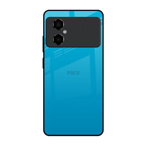 Blue Aqua Poco M4 5G Glass Back Cover Online