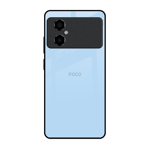 Pastel Sky Blue Poco M4 5G Glass Back Cover Online