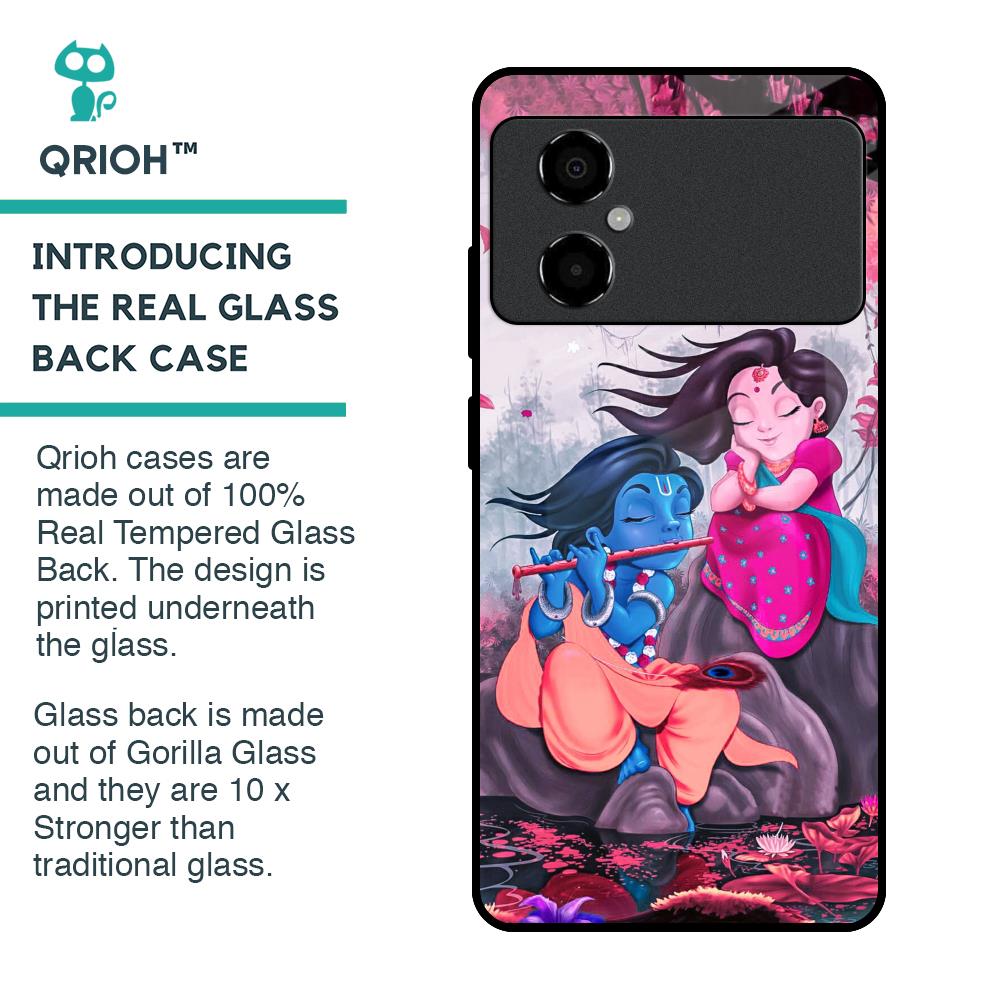 Radha Krishna Art Glass Case for Poco M4 5G