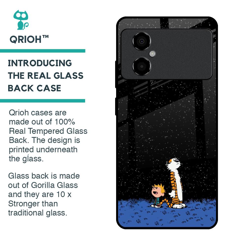 Night Sky Star Glass Case for Poco M4 5G