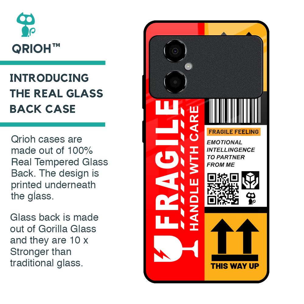 Handle With Care Glass Case for Poco M4 5G