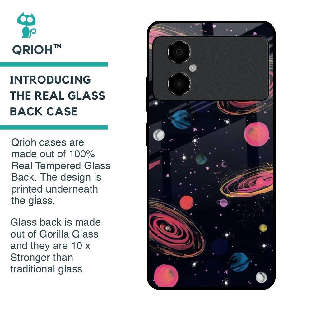 Galaxy In Dream Glass Case For Poco M4 5G