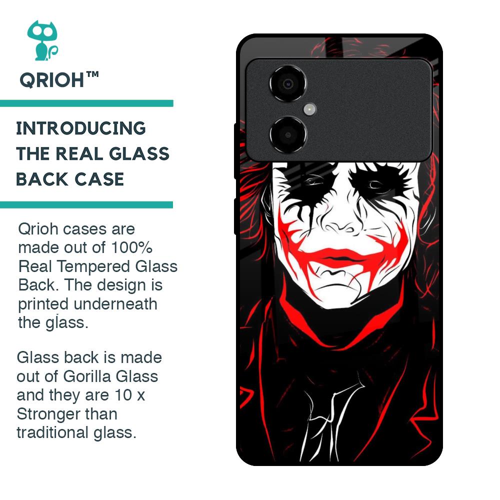 Life In Dark Glass Case For Poco M4 5G