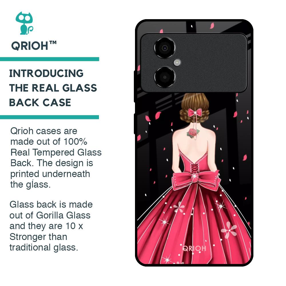 Fashion Princess Glass Case for Poco M4 5G