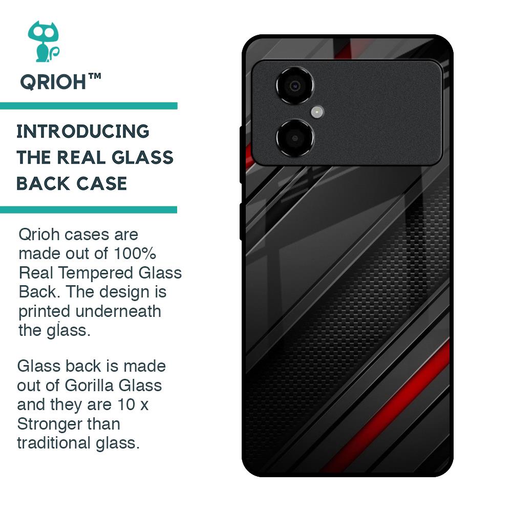 Modern Abstract Glass Case for Poco M4 5G