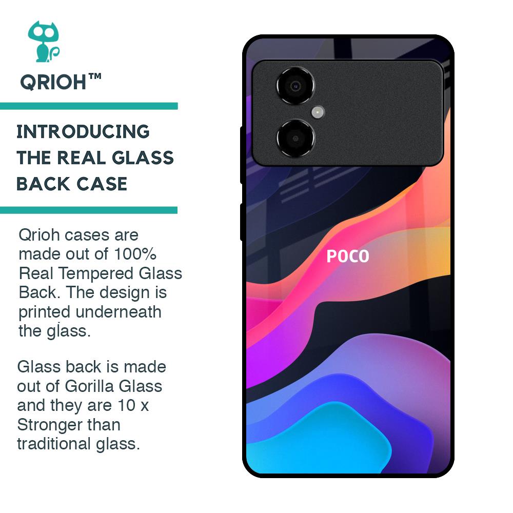 Colorful Fluid Glass Case for Poco M4 5G