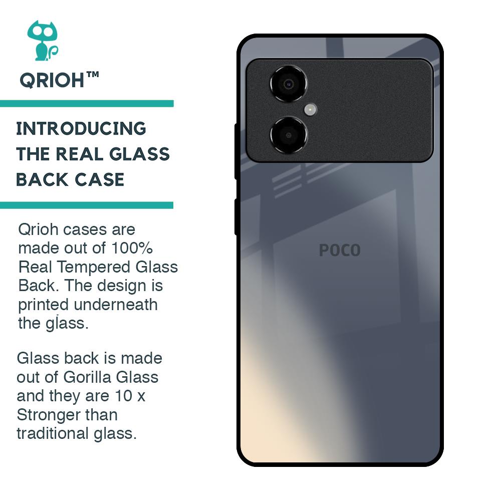 Metallic Gradient Glass Case for Poco M4 5G