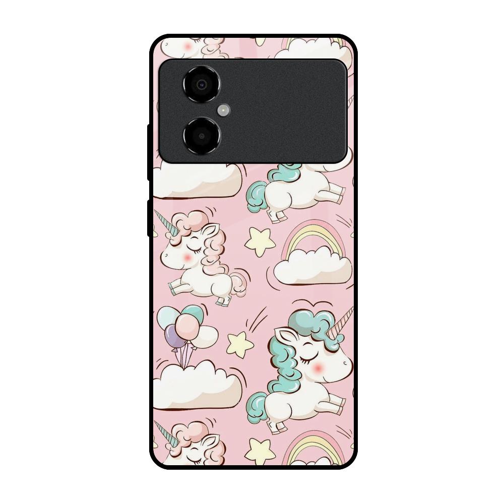 Balloon Unicorn Poco M4 5G Glass Cases & Covers Online