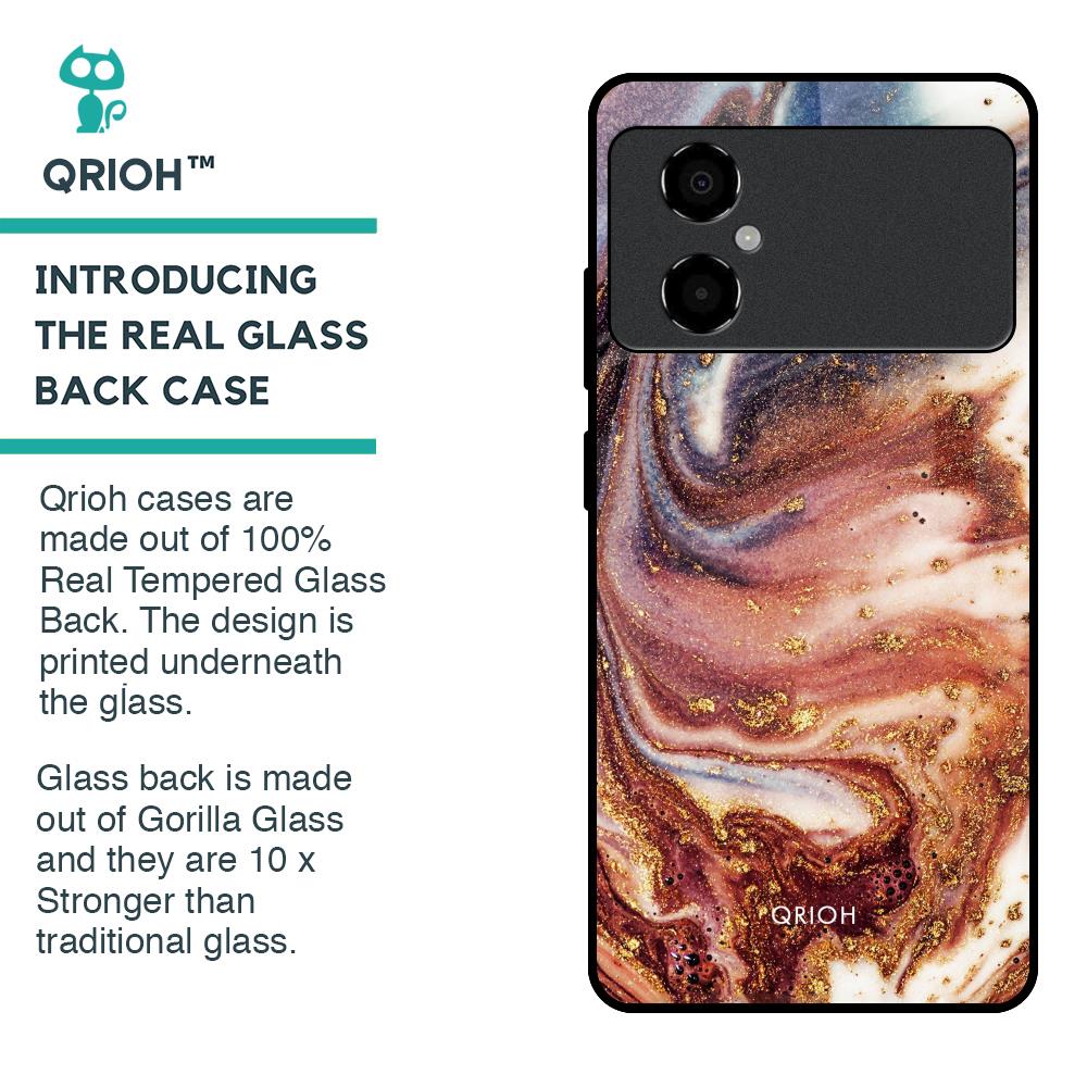 Exceptional Texture Glass Case for Poco M4 5G