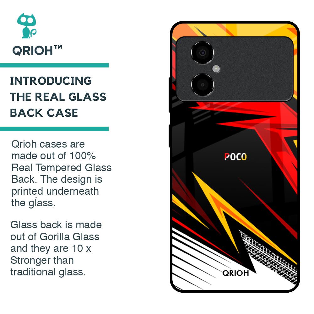 Race Jersey Pattern Glass Case For Poco M4 5G