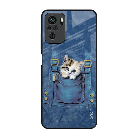 Kitty In Pocket Redmi Note 11 SE Glass Back Cover Online