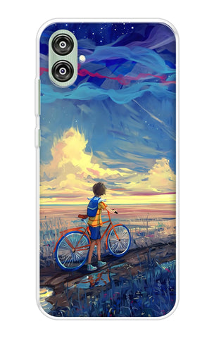 Riding Bicycle to Dreamland Samsung Galaxy F04 Back Cover