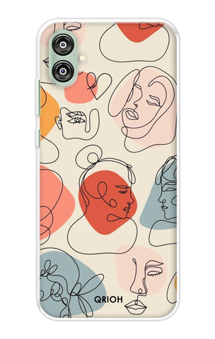 Abstract Faces Samsung Galaxy F04 Back Cover