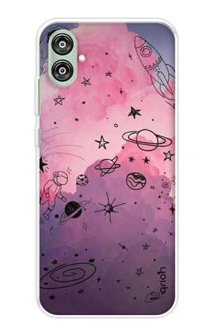 Space Doodles Art Samsung Galaxy F04 Back Cover