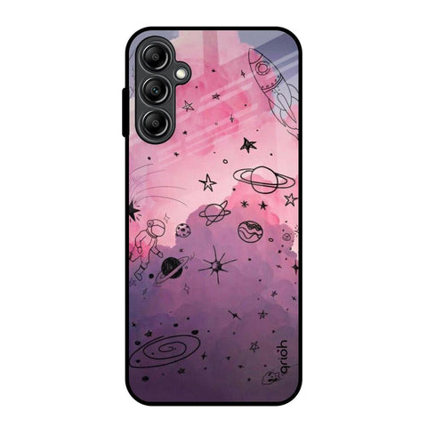 Space Doodles Samsung Galaxy A14 5G Glass Back Cover Online