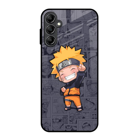 Orange Chubby Samsung Galaxy A14 5G Glass Back Cover Online
