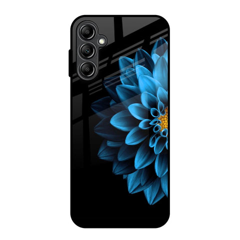 Half Blue Flower Samsung Galaxy A14 5G Glass Back Cover Online