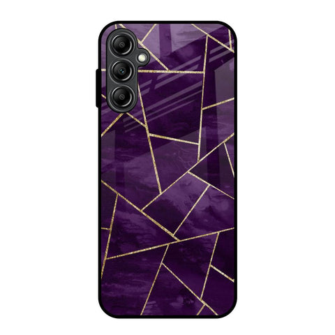 Geometric Purple Samsung Galaxy A14 5G Glass Back Cover Online