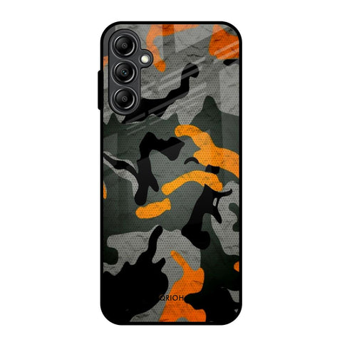 Camouflage Orange Samsung Galaxy A14 5G Glass Back Cover Online