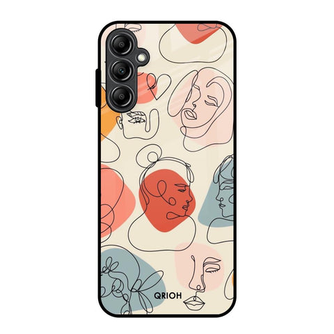 Abstract Faces Samsung Galaxy A14 5G Glass Back Cover Online