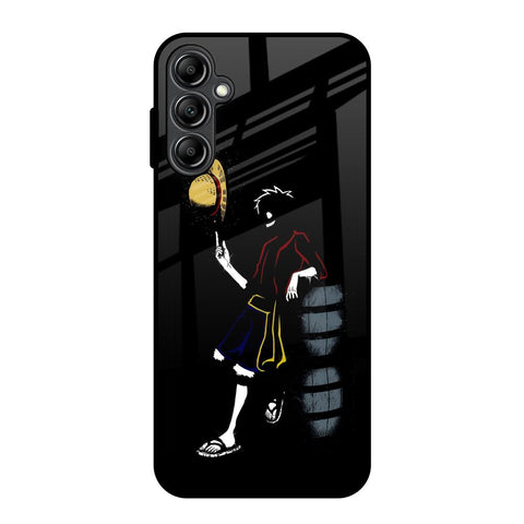 Luffy Line Art Samsung Galaxy A14 5G Glass Back Cover Online