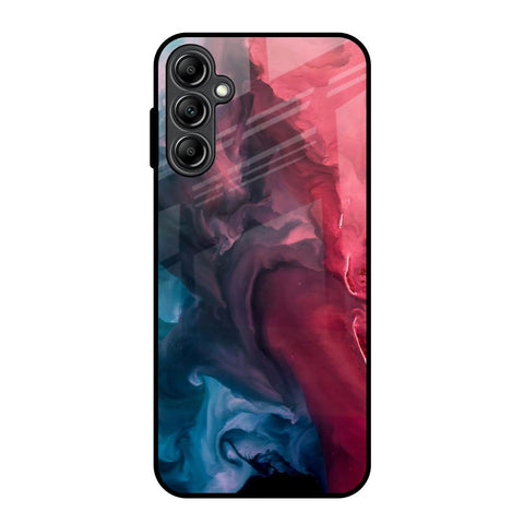 Blue & Red Smoke Samsung Galaxy A14 5G Glass Back Cover Online