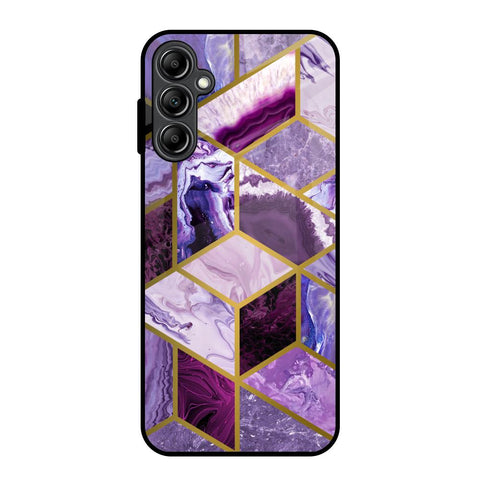 Purple Rhombus Marble Samsung Galaxy A14 5G Glass Back Cover Online