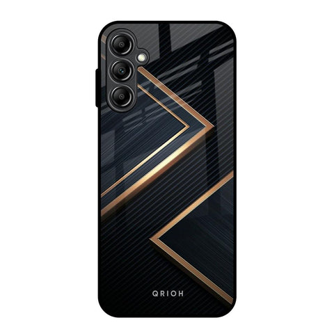 Sleek Golden & Navy Samsung Galaxy A14 5G Glass Back Cover Online