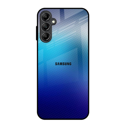 Blue Rhombus Pattern Samsung Galaxy A14 5G Glass Back Cover Online