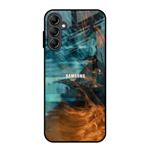 Golden Splash Samsung Galaxy A14 5G Glass Back Cover Online
