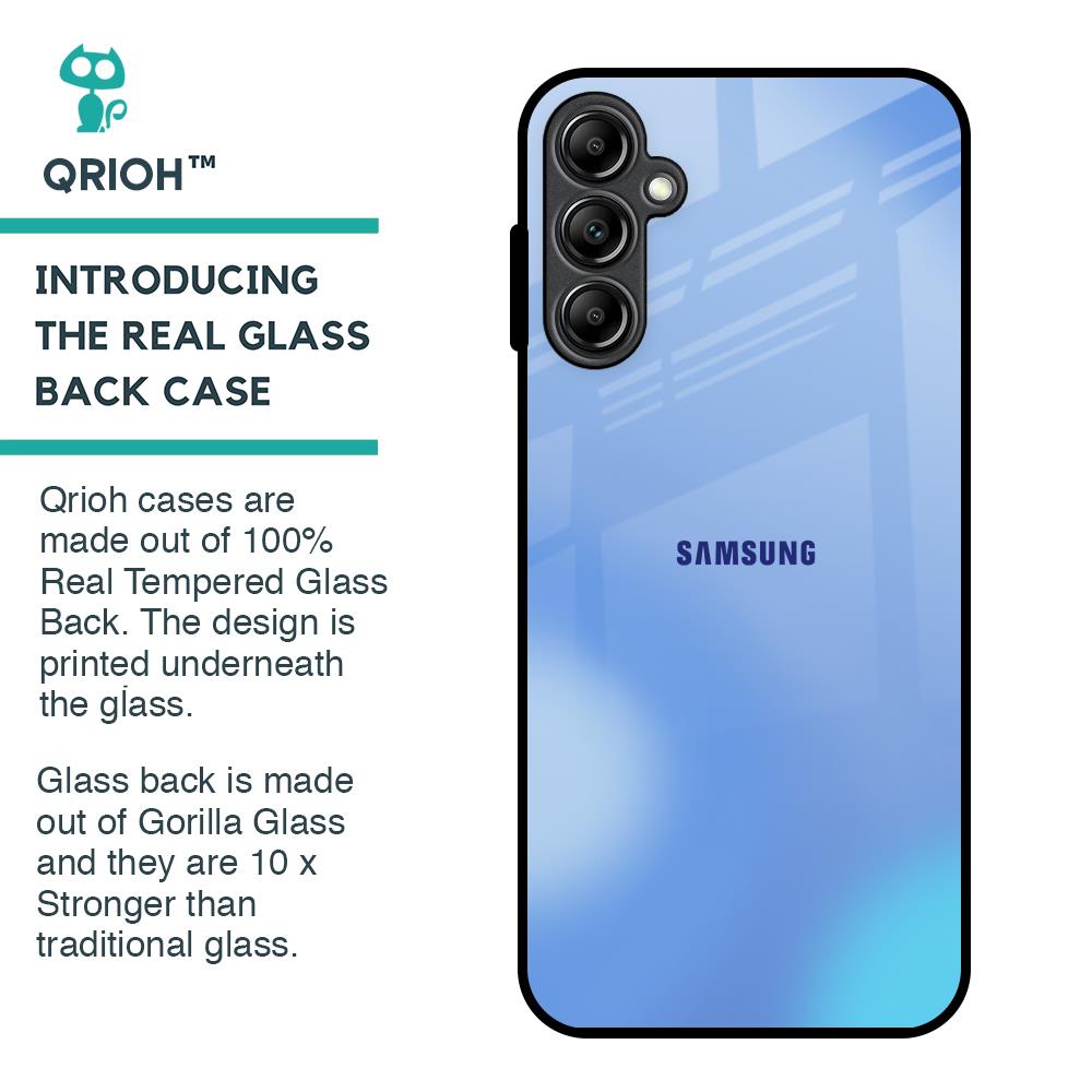 Vibrant Blue Texture Glass Case for Samsung Galaxy A14 5G