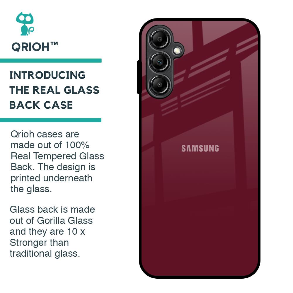 Classic Burgundy Glass Case for Samsung Galaxy A14 5G