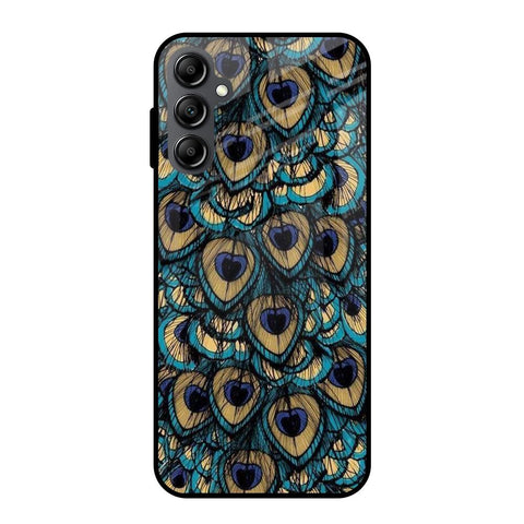 Peacock Feathers Samsung Galaxy A14 5G Glass Cases & Covers Online