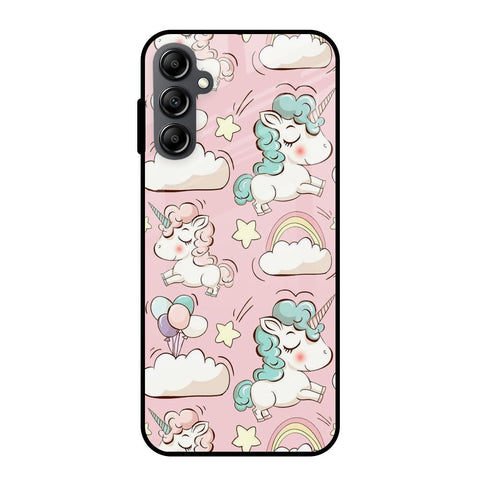 Balloon Unicorn Samsung Galaxy A14 5G Glass Cases & Covers Online