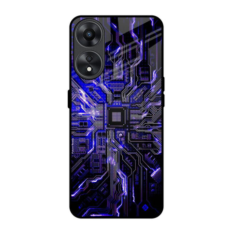 Techno Color Pattern Oppo A78 5G Glass Back Cover Online