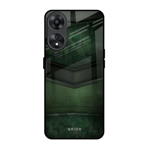 Green Leather Oppo A78 5G Glass Back Cover Online