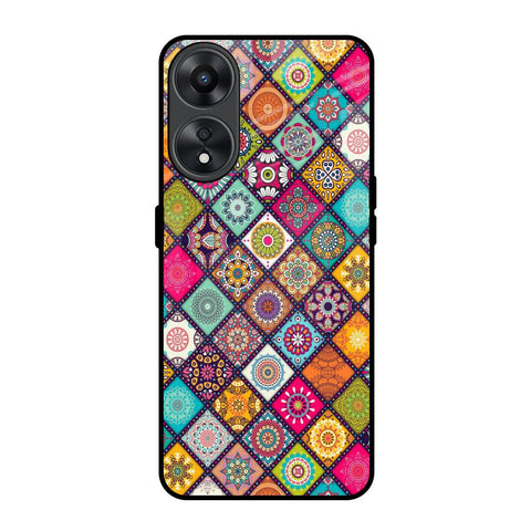 Multicolor Mandala Oppo A78 5G Glass Back Cover Online