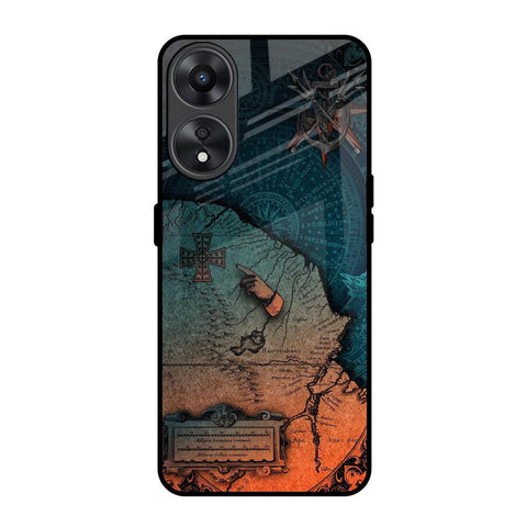 Geographical Map Oppo A78 5G Glass Back Cover Online