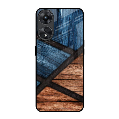 Wooden Tiles Oppo A78 5G Glass Back Cover Online