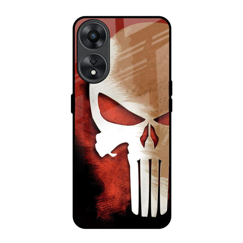 Red Skull Oppo A78 5G Glass Back Cover Online