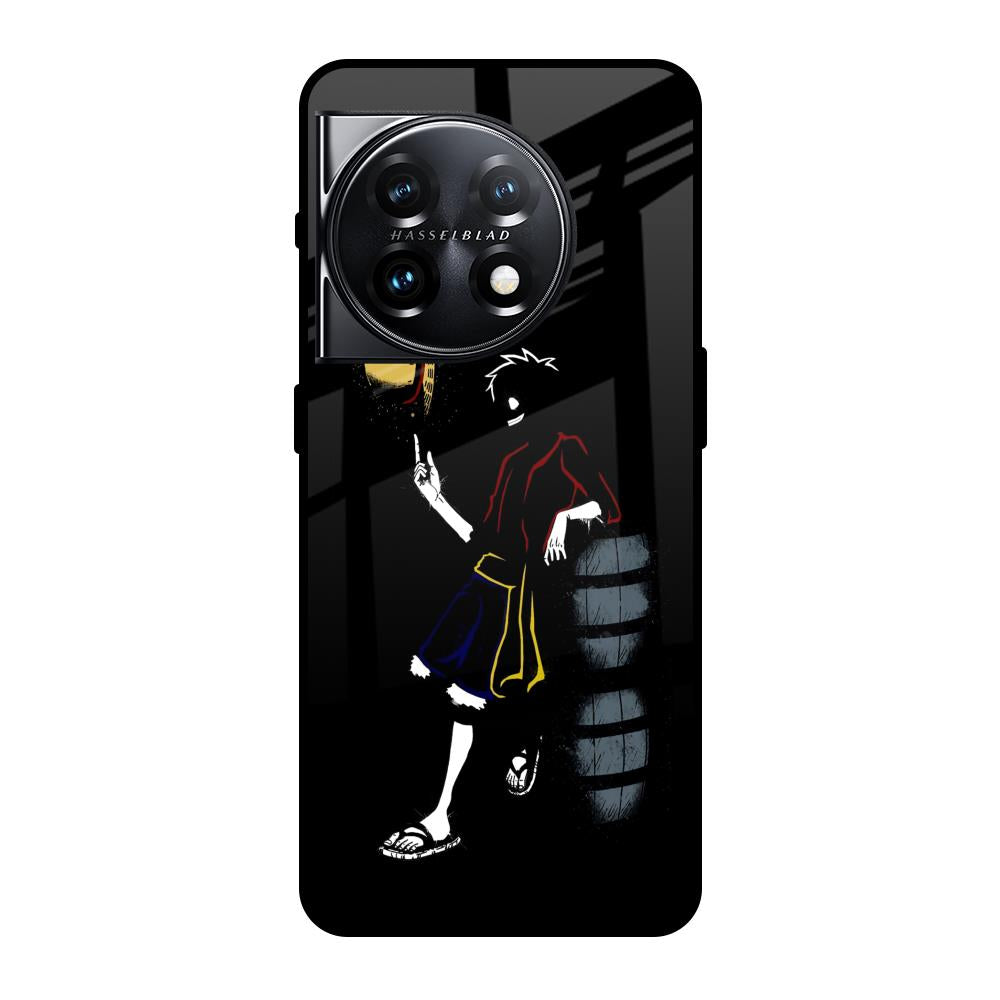 Luffy Line Art OnePlus 11 5G Glass Back Cover Online