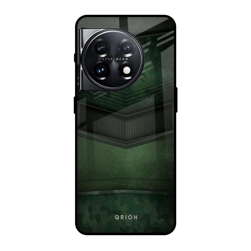 Green Leather OnePlus 11 5G Glass Back Cover Online