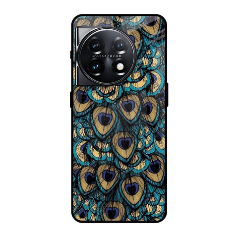 Peacock Feathers OnePlus 11 5G Glass Cases & Covers Online